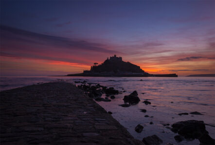 Canvas (Slim) - St Michaels Mount Sunset 17-12-16 - Image 3
