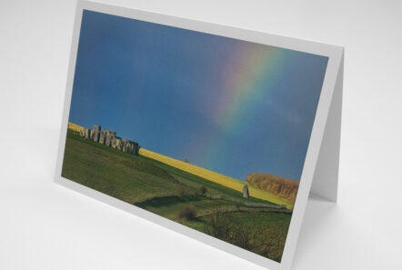 Greetings Card - 'Stonehenge at the end of the Rainbow'