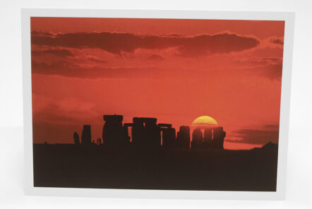 Greetings Card - 'Red Sunset at Stonehenge' - Image 2
