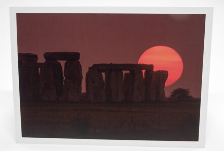 Greetings Card - 'Fireball Sunset at Stonehenge'