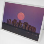 Greetings Card - 'Pink Moonset at Stonehenge'