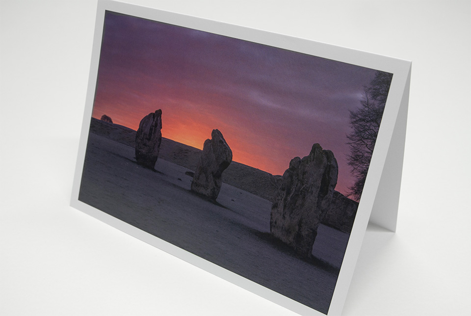 Greetings Card 'Avebury Vivid Dawn'