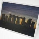 Greetings Card - 'Stonehenge with Venus and the Crescent Moon'