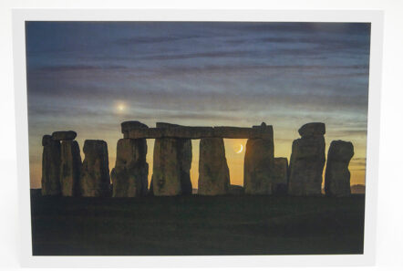 Greetings Card - 'Stonehenge with Venus and the Crescent Moon' - Image 2