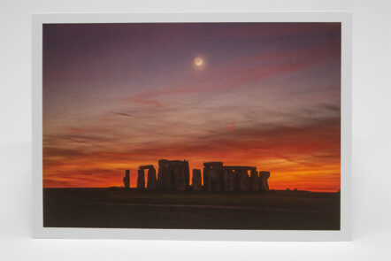 Greetings Card - 'Crescent Moon over Stonehenge at Sunset' - Image 2
