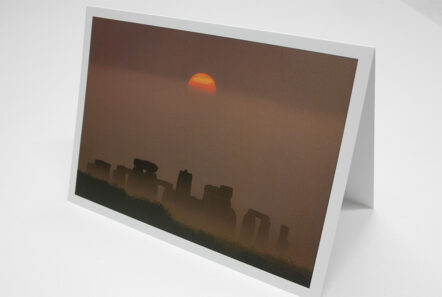 Greetings Card - 'Sunrise over Misty Stonehenge'