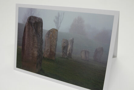 Greetings Card - 'Avebury Outer Circle Misty Dawn'