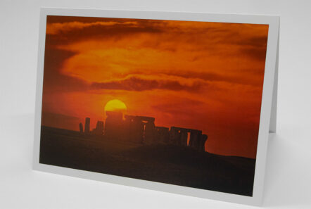 Greetings Card - 'Stonehenge Sunset' 4 April24