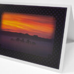 Greetings Card - 'Misty Stonehenge Sunrise with Celtic Knot border