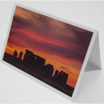 Greetings Card - 'Stonehenge Sunset from over the A303'